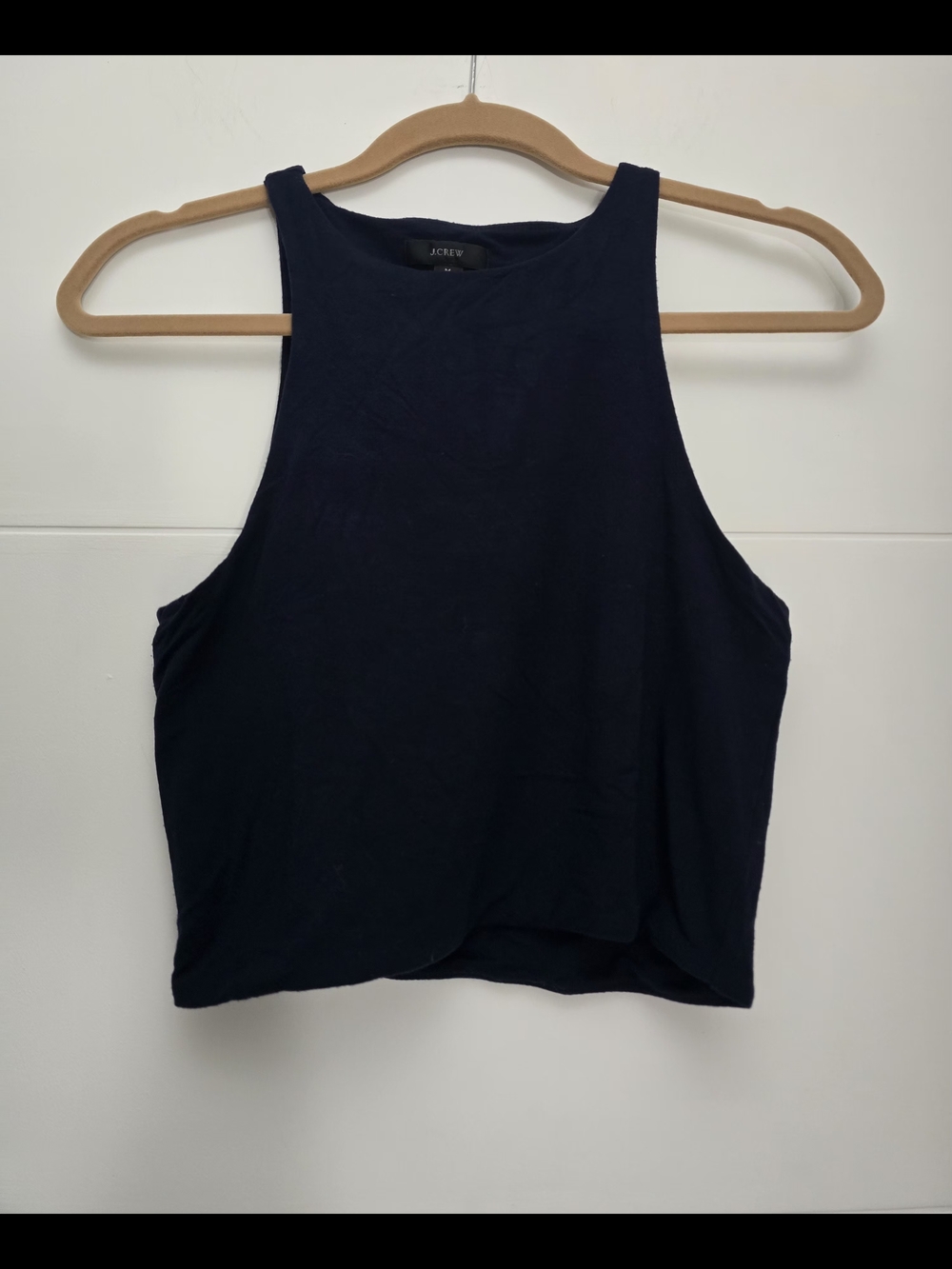 J. Crew Navy High-Neck Cropped Tank Top